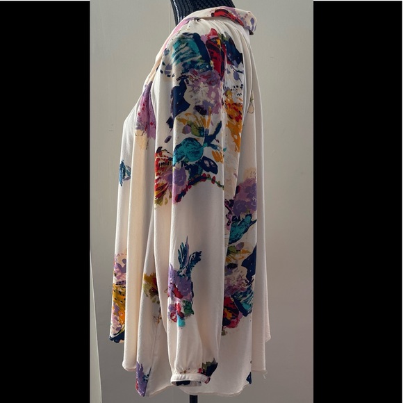 Free People Oversized Floral Swing Blouse Size Small - Picture 2 of 11